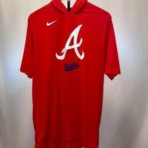 Large Atlanta Braves Nike Hooded SS Shirt